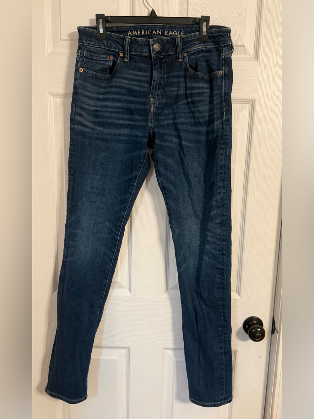 American Eagle Air flex Men’s Athletic Skinny Blue Jeans Size 32x34 Dark Wash
